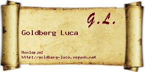 Goldberg Luca névjegykártya
